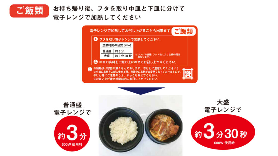 お持ち帰りの麺類 ご飯類の温め方について 資さんうどん